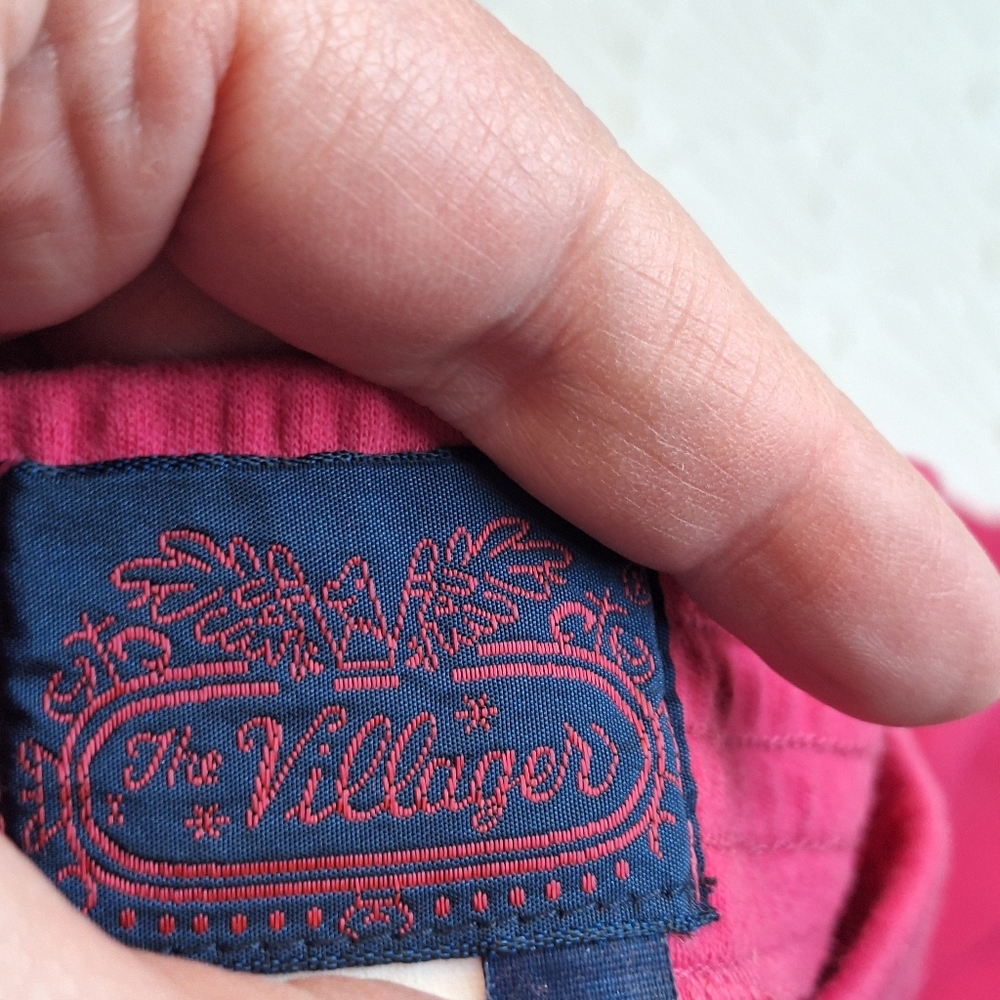 Vintage The Villager Got Pink Cotton Blend Pull On Skirt,  Size L - Picture 2 of 5